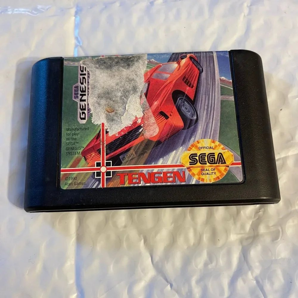 Vintage Sega Genesis Tengen Hard Drivin’ Video Game